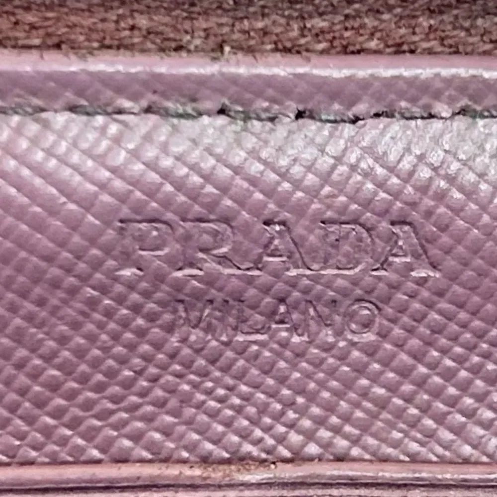 Prada Purple Saffiano Leather Zippy Wallet